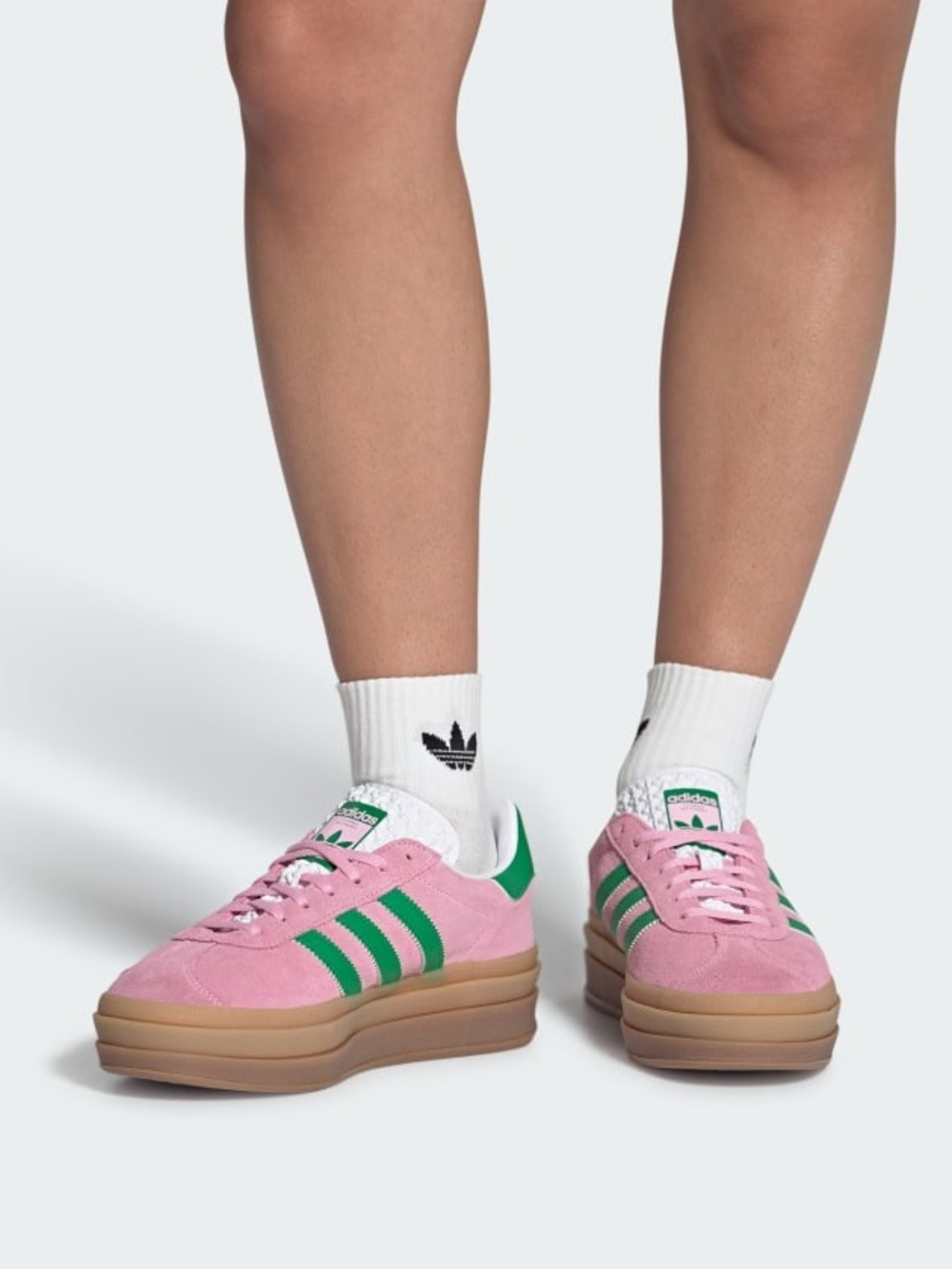 NWT Adidas Gazelle Bold W True Pink Green Sneakers Sz 8 (run big!) - Picture 4 of 12